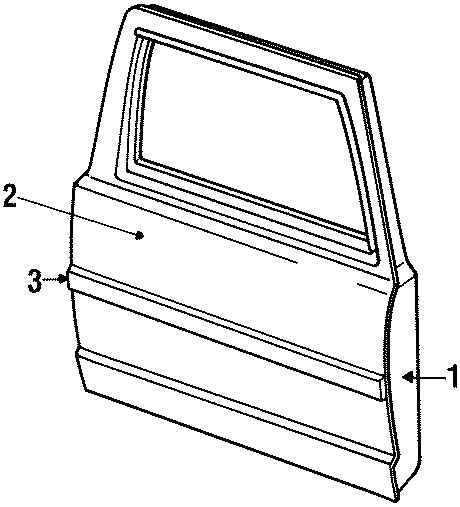 Mazda Navajo Body side Molding. Protector. Door, Front - ZZL050682 ...