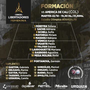 Uai Urquiza Vs Am Rica Por La Copa Libertadores Femenina Futbolete