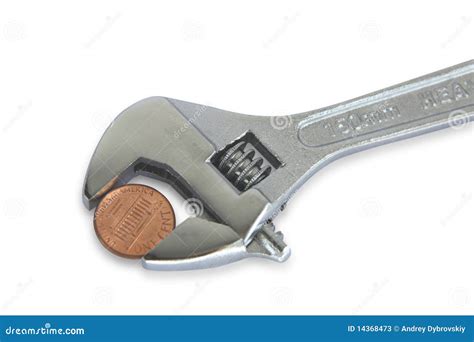 Wrench And Coin Stock Image Image Of Fastening Money 14368473