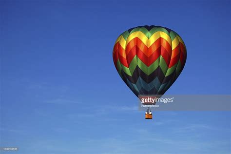 Hot Air Balloon Floating In A Blue Sky Photo Journal Hot Air Fun