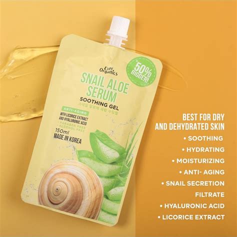 Ever Organics Snail Aloe Serum Soothing Gel Lazada PH