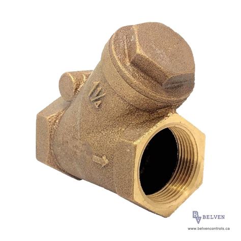 Class 125 Bronze Y Pattern Swing Check Valve Npt Ends Bronze Valves Belven Belven Valves