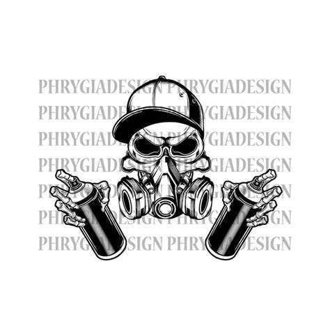 Graffiti Skull Svg Skull Graffiti Svg Spray Paint Svg Inspire