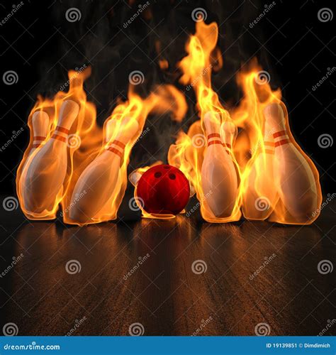 Flaming Bowling Ball Cartoon Vector | CartoonDealer.com #47820797