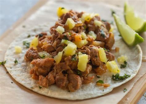 Tacos Al Pastor Receta Tradicional De Tacos De Cerdo Marinado Con Piña Pequerecetas