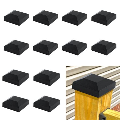 ryanstar racing aluminum fence post caps    black post caps fence
