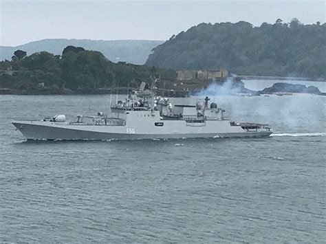 Asian Defence News Ins Tarkash Sails Out Of Plymouth Harbour For Sea