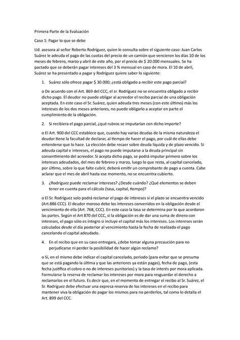 Parcial de Derecho 1 Completo Primera Parte de la Evaluación Caso 1