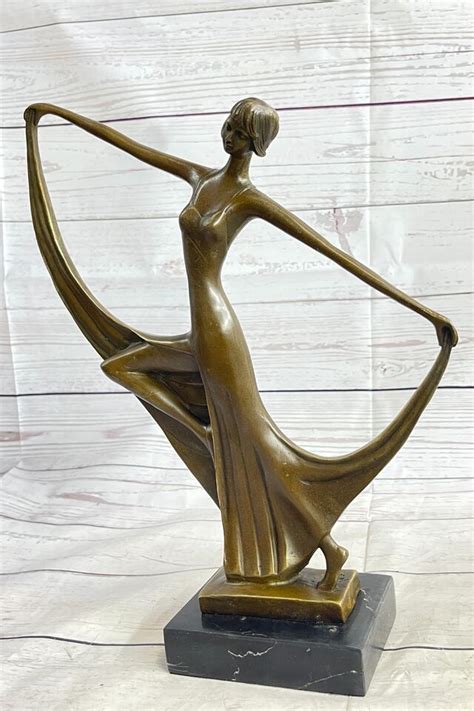 13 Western Bronze Marble Grace Girl Ballet Dancer Abstract Art Deco Statue Deal Ebay