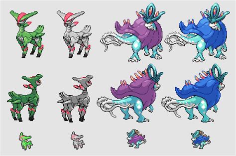 I Made Some Custom Gen5 Style Sprites For Iron Leaves And Walking Wake