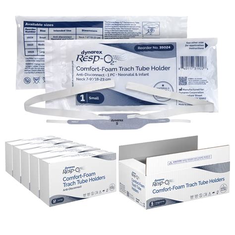 Dynarex 35024 Comfort-Foam Trach Tube Holder - Anti Disconnect, 1 Piece