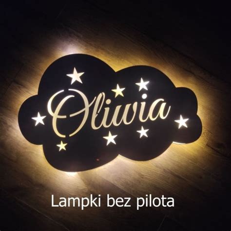 Lampki Nocne Z Imieniem Ze Sklejki Xxl Ostr W Wielkopolski Kup