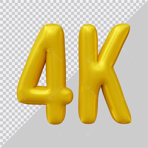 Elemento 3D 4K De Seguidores Dourado Para Composição PSD download