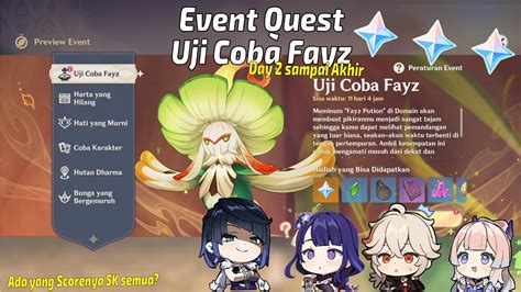 Selesaikan Event Uji Coba Fayz Day Sampai Akhir Genshin Impact