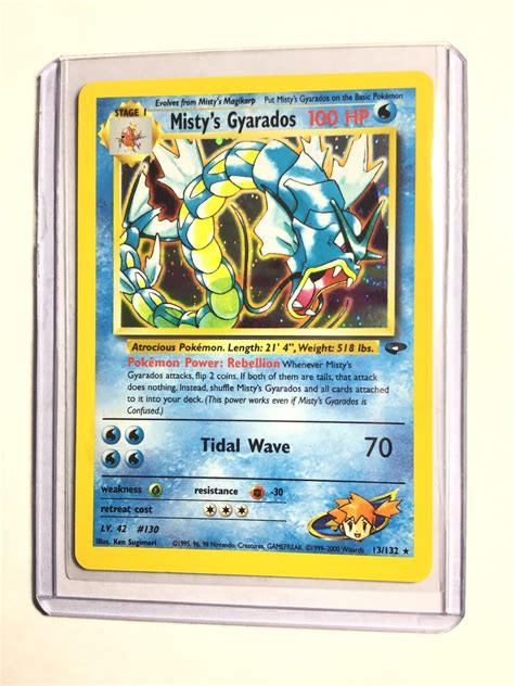 Mistys Gyarados Gym Challenge Holo Pokemon Card Exc