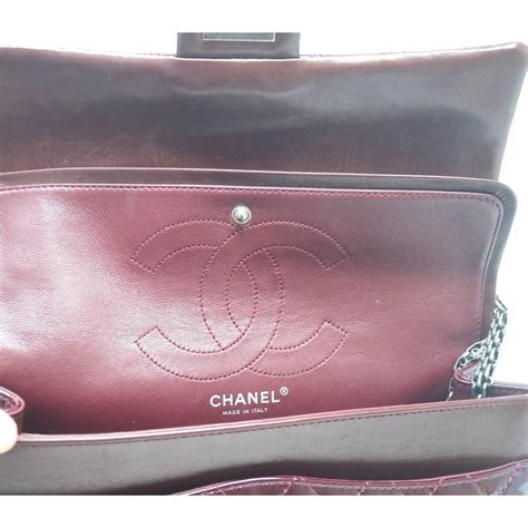 Chanel Burgundy Reissue Patent Leather 255 Classic Handbag At 1stdibs