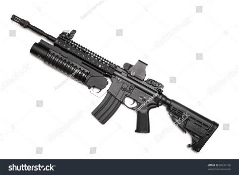 Us Spec Ops M4a1 Assault Rifle With Ris Ras Grenade Launcher And Tactical Holographic Sight