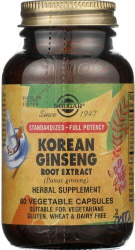 Solgar Sfp Korean Ginseng Root Extract 60 Vegetable Capsules Ebay