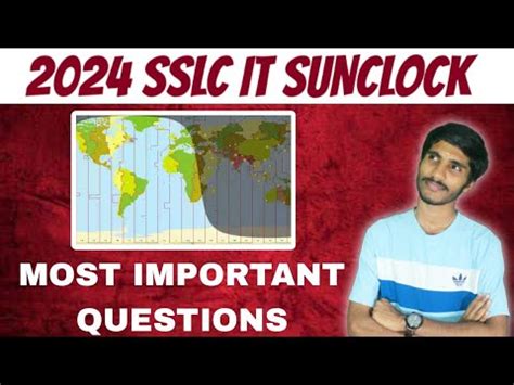 Sslc It Exam Sunclock Most Important Questions Sslc It Youtube