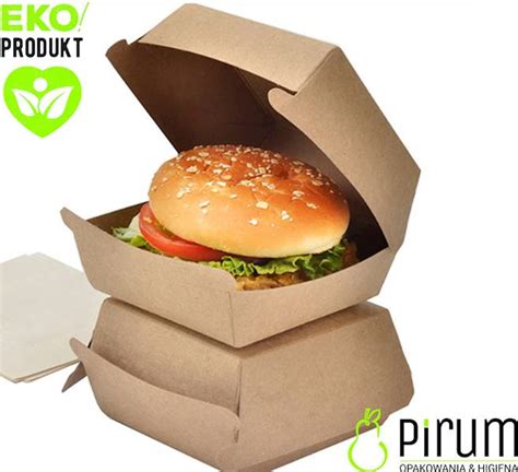 Burger Box Xl Br Z Kraft Pe Szt Kram Pirum Jelenia G Ra