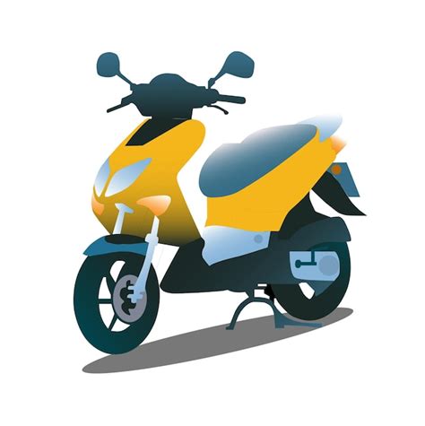 Scooter Vintage Vektor Illustration Premium Vektor