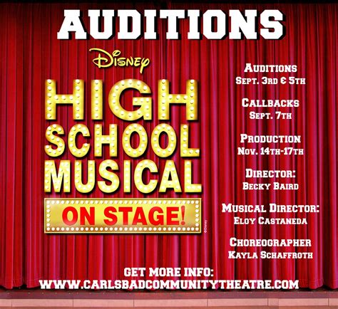 Carlsbad Community Theatre - Auditions & Classes - High School Musical ...