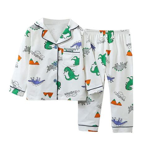 Pyjama Garçon avec Motifs de Dinosaure Pyjama enfant Pyjama garçon