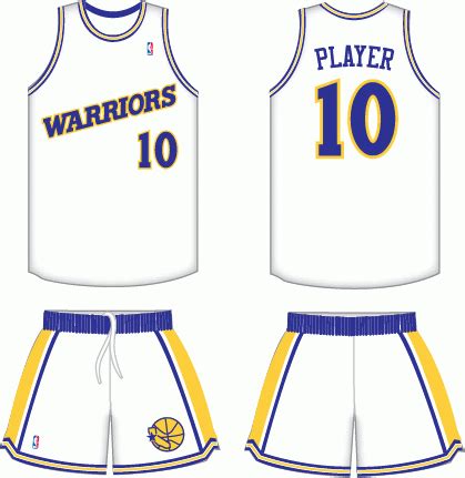 Golden State Warriors Home Uniform 1990-1997 Golden State Warriors Home ...