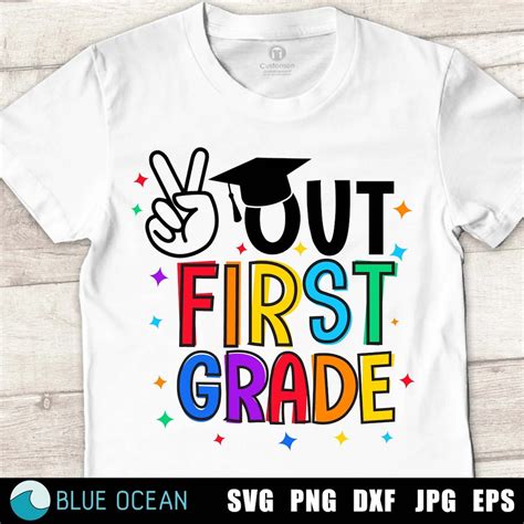 Peace Out First Grade Svg Last Day Of School Svg End Of School Svg