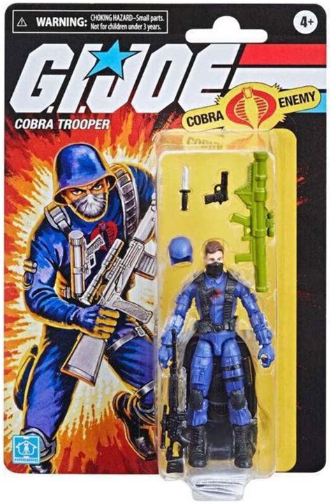 Gi Joe Retro Cobra Trooper Cobra Enemy 375 Inch Exclusive Action Figure Toys