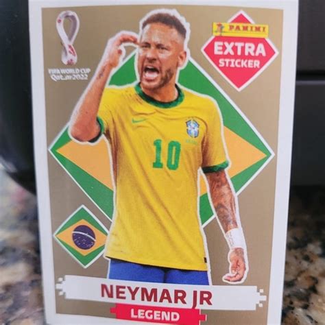 Figurinha Neymar Jr Gold Ouro Original Panini Shopee Brasil