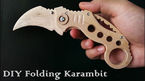 I Made This From Popsicle Sticks It S A Folding Karambit Knife