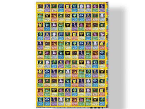 1st Edition Shadowless Base Set Uncut Card Sheet 1319 Poster - Etsy