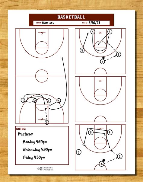 Full and Half Court x3 Notepad – Sideline Prints