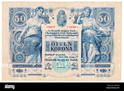 Diseño para un billete de 50 Krone Korona moneda del Imperio Austro