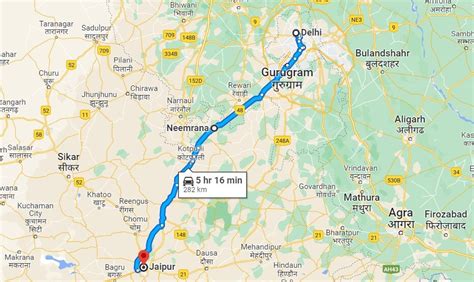 Jaipur To Delhi Map Babbie Rachelle