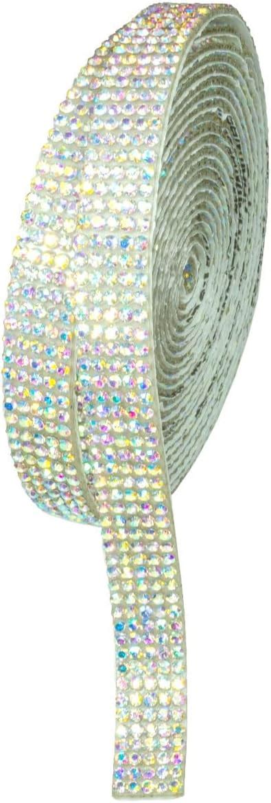 Amazon Qiipii 3 Yards Crystal AB Self Adhesive Rhinestone Strips