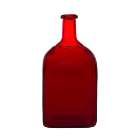 Riihimäen Lasi Decorative Bottle Red Pre Used Design Franckly