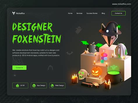 Halloween Web Page Concept | Hero Section Design Agency | Figma