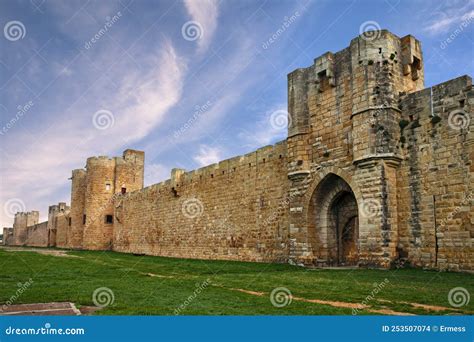 Aigues-Mortes, Gard, Occitania, France: Landscape at Dawn with the ...