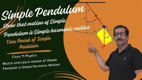 Simple Pendulum Motion Of Simple Pendulum Is Shm Time Period Basic Physics Concepts Class 11