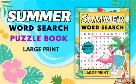 Summer Word Search Large Print Word Find Puzzle Book With Solutions