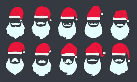 Vintage Santa Claus beard design vector. Christmas party decorations ...