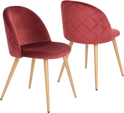 Lot de 2 Chaises pour Salle à Manger Confort Plus en Velours avec