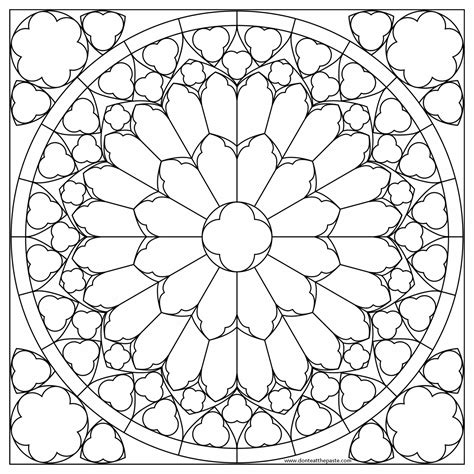 Rose Window Coloring Pages