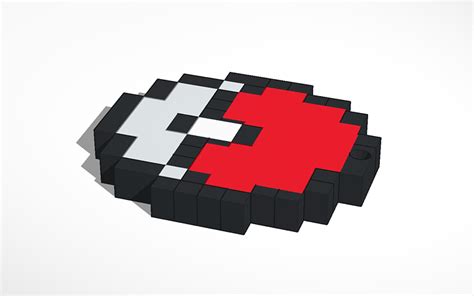 3d Design Pokeball Flat Tinkercad