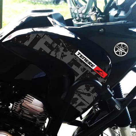 Kit Adesivos Tenere Logo Moto Yamaha Completo Preto