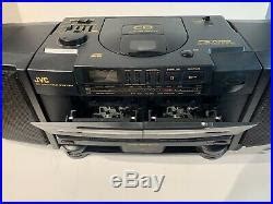 Jvc Pc X Am Fm Dual Cassette Cd Portable System Player Vintage