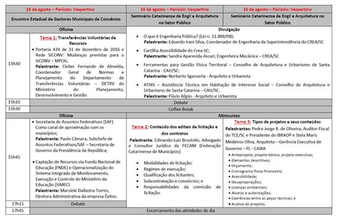 programação Escola de Gestão Pública Municipal EGEM