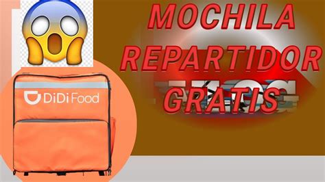 Mochila Repartidor Gratis Didifood UberEATS Rappi Las Apps Ya No